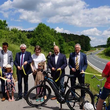 Feierliche Einweihung des Radwegs Baunach-Appendorf